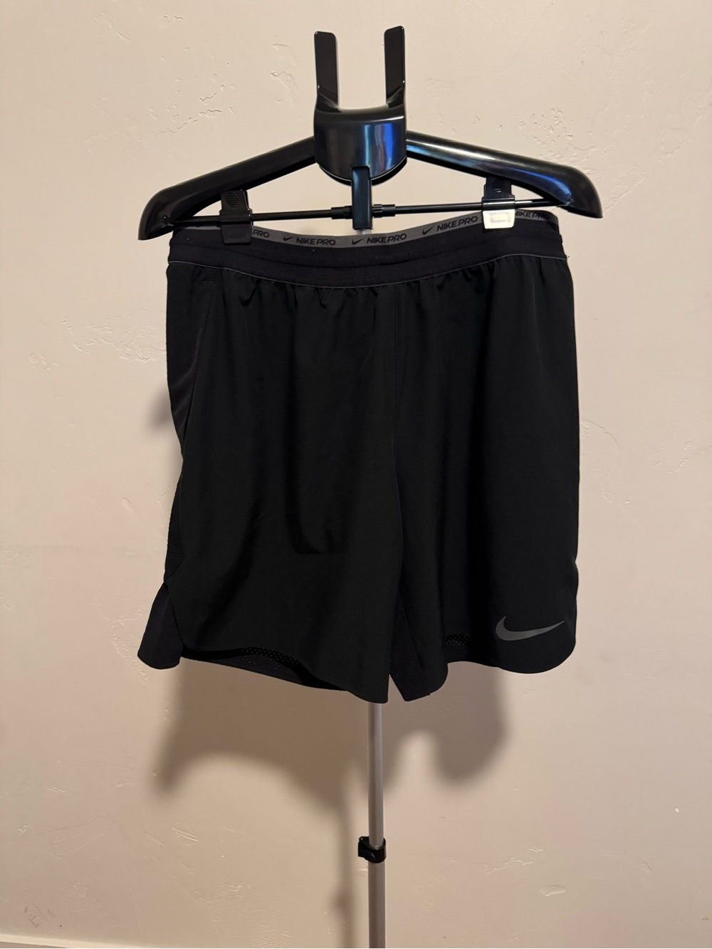 Nike Black Women's Athletic Shorts with Reflective Swoosh